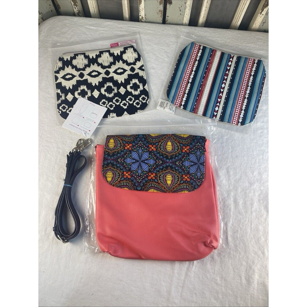 Studio Thirty-One Modern Crossbody: Calypso Coral Pebble w/Interchangable Flaps - Picture 9 of 9